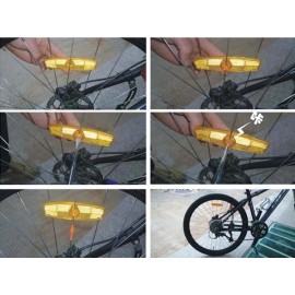 Ανακλαστικό για ζάντες ποδηλάτου BIKE-0032, πορτοκαλί, 2τμχ