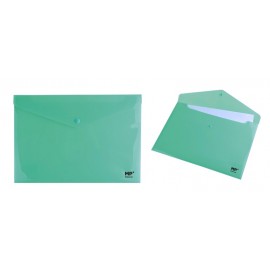 MP πλαστικός φάκελος Α4 με κούμπωμα PC005-AG, 33x23cm, πράσινος
