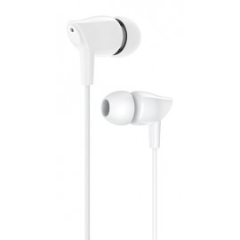 USAMS earphones με μικρόφωνο EP-37, 10mm, 3.5mm, 1.2m, λευκά